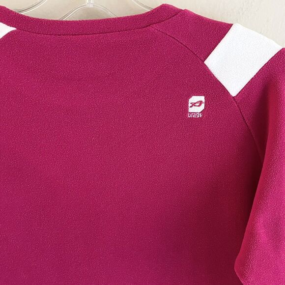 Orage Skiing Pink White Layering Top M Sweatshirt Long Sleeve Outdoors Fleece - Picture 7 of 12